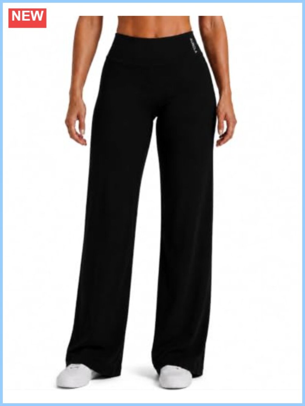 High Waisted Straight Wide Leg Yoga Pants Buttery Soft Tummy Control